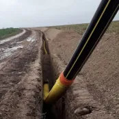 Enrubannage du réseau gaz.