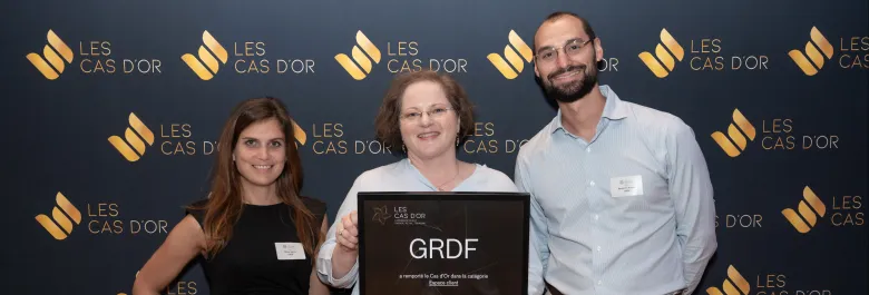 Les équipes GRDF lors de la cérémonie des Cas d'OR du Digital 2024