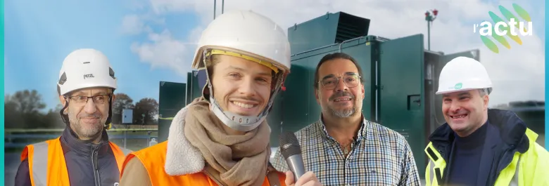 Bastien Valleron et ses 3 interviewés pour savoir comment le réseau s'adapte au gaz vert.