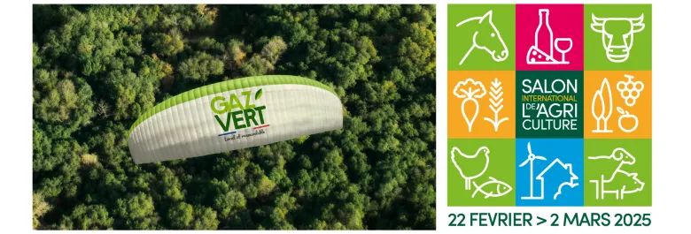 parachute de la pub du grand saut avec le logo du salon de l'agriculture 2025