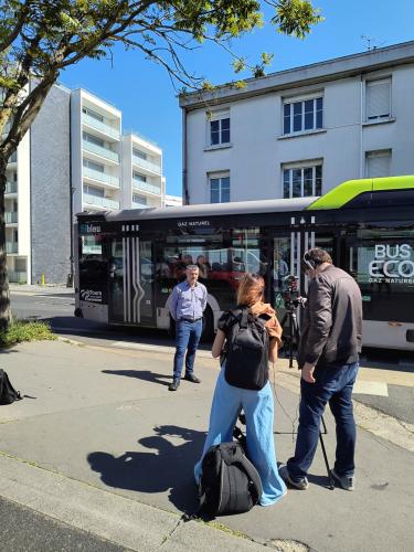 Tournage et bus GNV