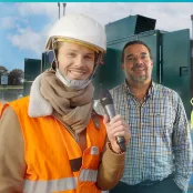 Bastien Valleron et ses 3 interviewés pour savoir comment le réseau s'adapte au gaz vert.