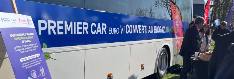 Bus rétrofité au biogaz en Sarthe