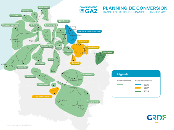 carte changement de gaz